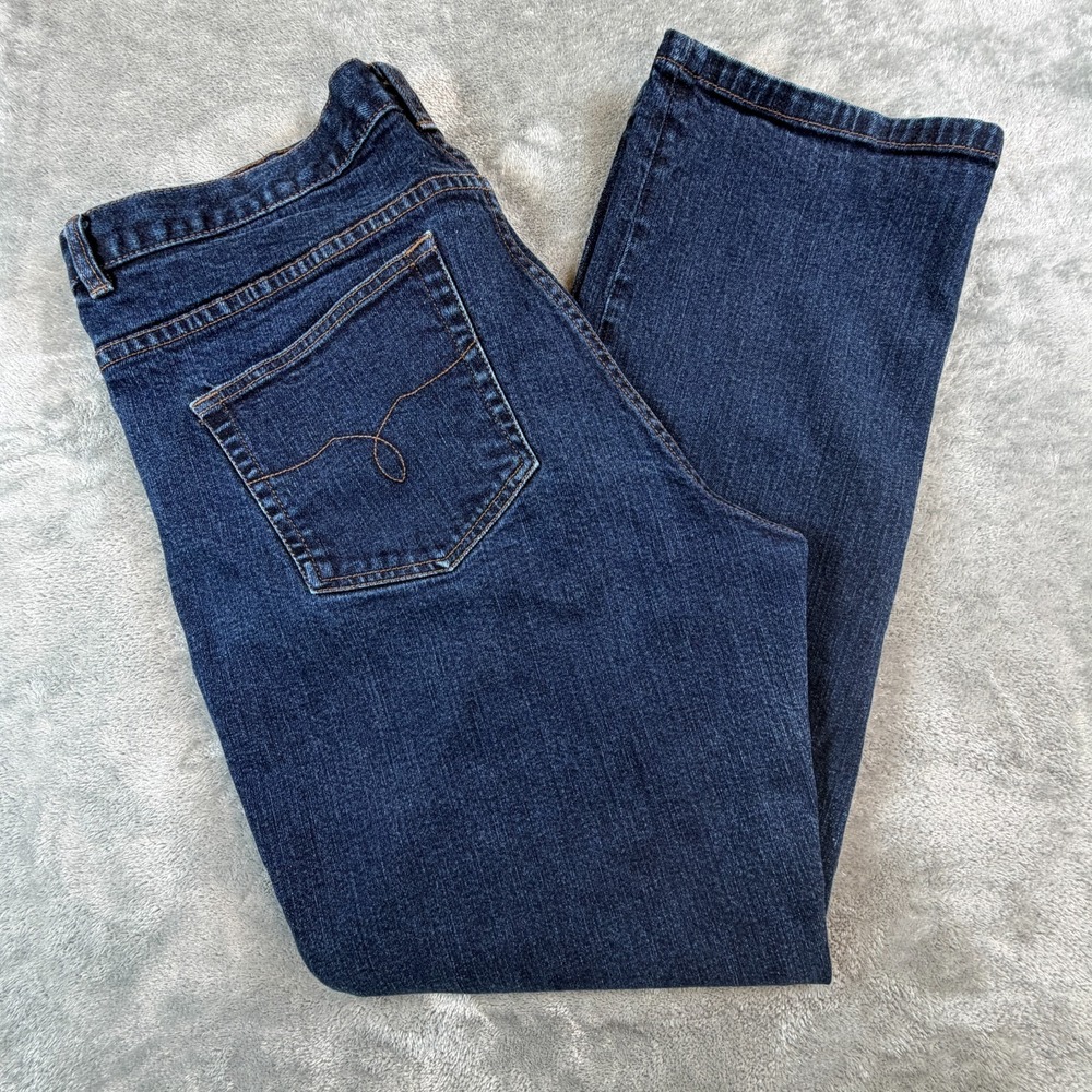 Lauren Jeans Co. Ralph Lauren Womens Dark Wash Jeans Classic Straight Size 16